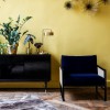 Navy Velvet Cannage Armchair