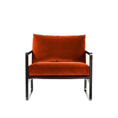 Fox Velvet Cannage Armchair