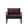 Fauteuil Cannage Coton Prune