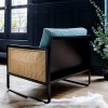 Fauteuil Cannage Coton Ocre