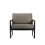 Fauteuil Cannage Coton Gris Caviar