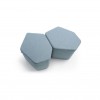 Pouf Hexa bas Bleu