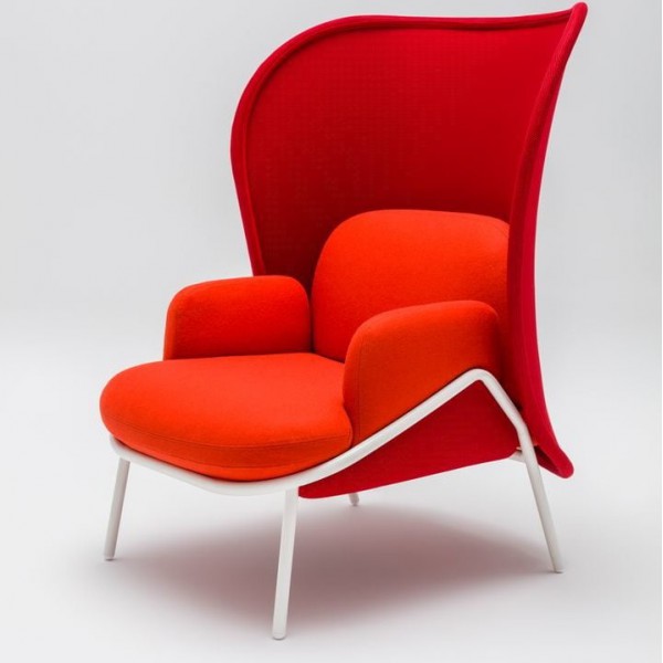 Mesh Armchair Large Shield Red