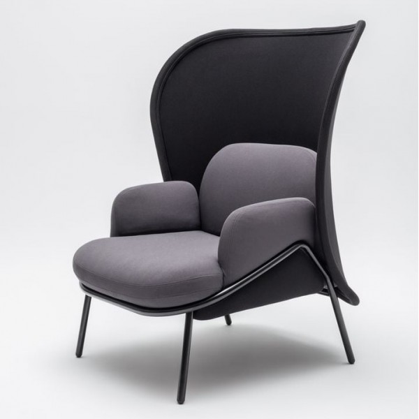 Mesh Armchair Large Shield Grey