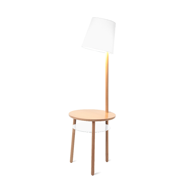 Pedestal Lamp Josette White