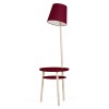 Pedestal Lamp Josette Burgundy