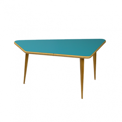 Blue Trapeze Coffee Table