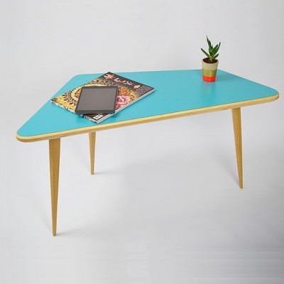 Blue Trapeze Coffee Table