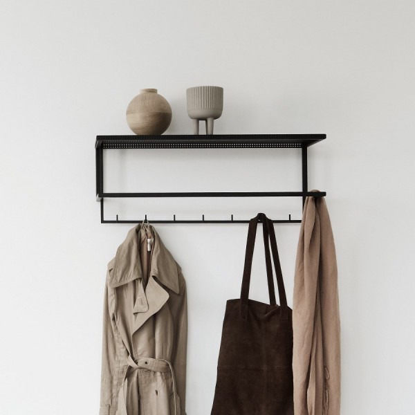 Black grid coat hanger