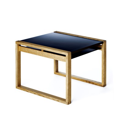 Table Cadre Noir et Bois naturel