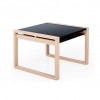 Table Cadre Noir et Bois brut