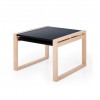 Table Cadre Noir et Bois brut