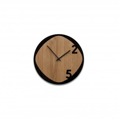 Horloge Noir et Bois