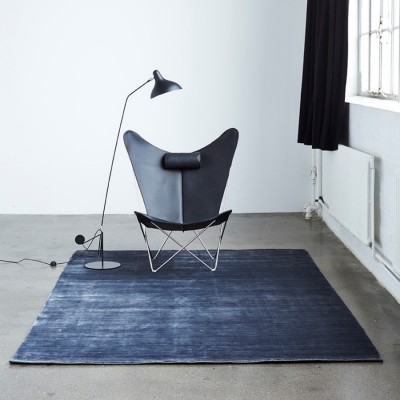 Bambou Rug steel black