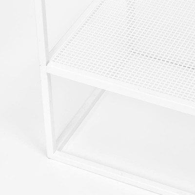 grid coat stand White