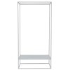 grid coat stand White