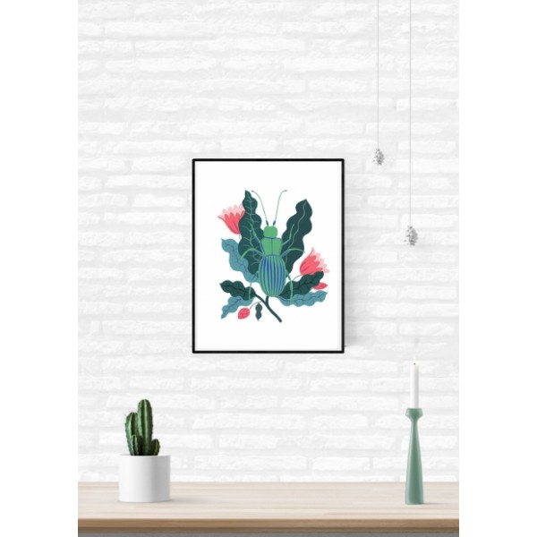"Green Bettle" print