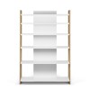 White & Walnut Niko Bookcase