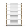 White & Walnut Niko Bookcase