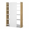 White & Walnut Niko Bookcase