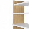 White & Walnut Niko Bookcase