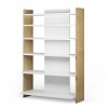 White & Walnut Niko Bookcase