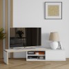 Meuble TV Modulaire contreplaqué & blanc