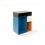 Side Table Kase yellow & Blue