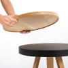 Oak & Black Small Tray Batea Table