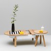 Oak & Black Small Tray Batea Table