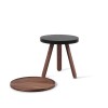 Walnut & Black Small Tray Batea Table