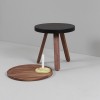 Walnut & Black Small Tray Batea Table