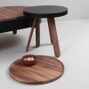 Walnut & Black Small Tray Batea Table