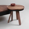 Walnut & Black Small Tray Batea Table