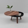 Medium Tray Batea Table Walnut & Black