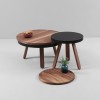 Medium Tray Batea Table Walnut & Black