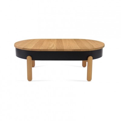 Batea L Table Oak & Black