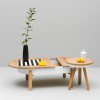 Batea L Table Oak & White