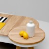 Batea L Table Oak & White