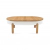 Batea L Table Oak & White