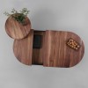 Batea L Table Walnut & Black