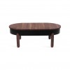 Batea L Table Walnut & Black