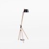 Lampadaire trepied Noir