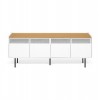 Radio Pure White and Oak Metallic Legs