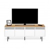 Radio Pure White and Oak Metallic Legs