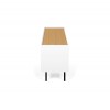 Radio Pure White and Oak Metallic Legs