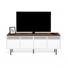 Meuble TV Casier Noyer & Blanc