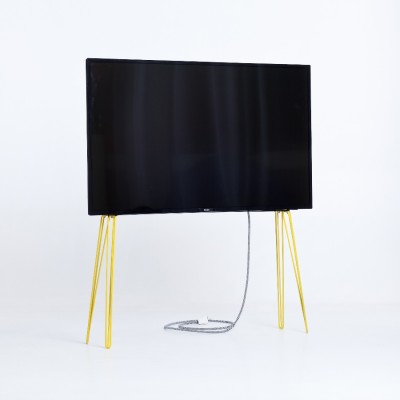 TV Stand Hairpin Metal Yellow