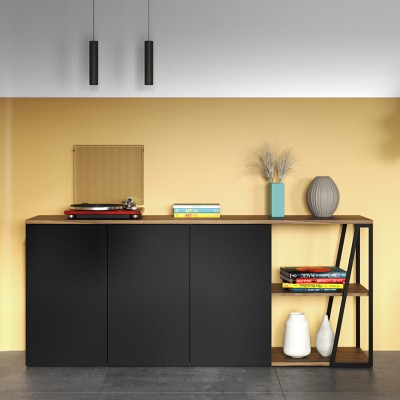 Albi Sideboard walnut & black